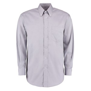 Image of Long sleeve oxford shirt, Silver Grey, P-C06KK105